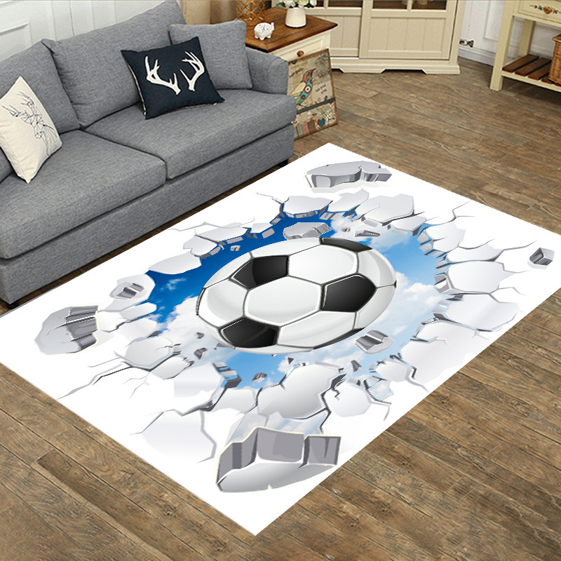 Commercial Wall Printing Machine - 3D Visueller Wandbrecher-Teppich, Sport-Fußball-Teppich, Wohnzimmer-Deko-Matte, Kinderzimmer