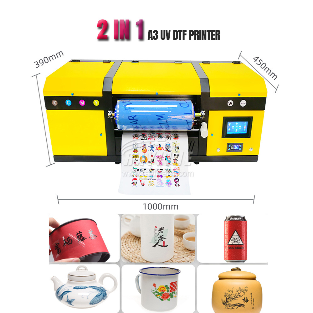 Dtf Printer Machine - Zwei-in-Eins UV-DTF-Drucker Druckt auf AB-Film Aufkleberherstellungsmaschine