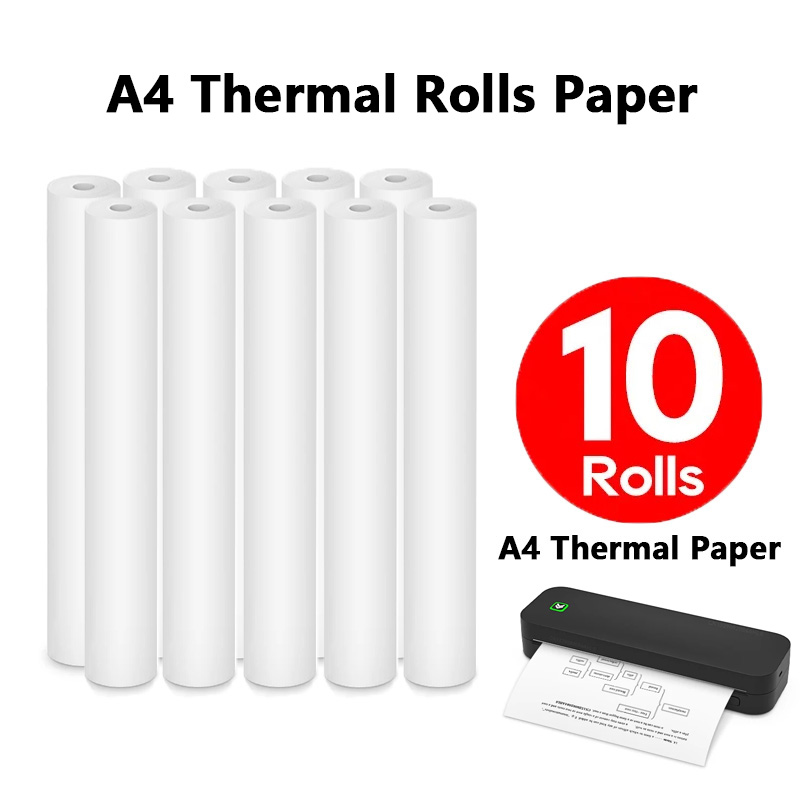 Commercial Document Printing - A4-Thermopapierrollen, 1/2/4/10 Rollen, hoch, schnell trocknend,