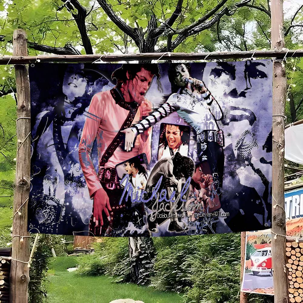 Commercial Printing Companies - Michael Jackson Sänger Hochwertige Druck-Werbeflagge Firmen-Partybanner