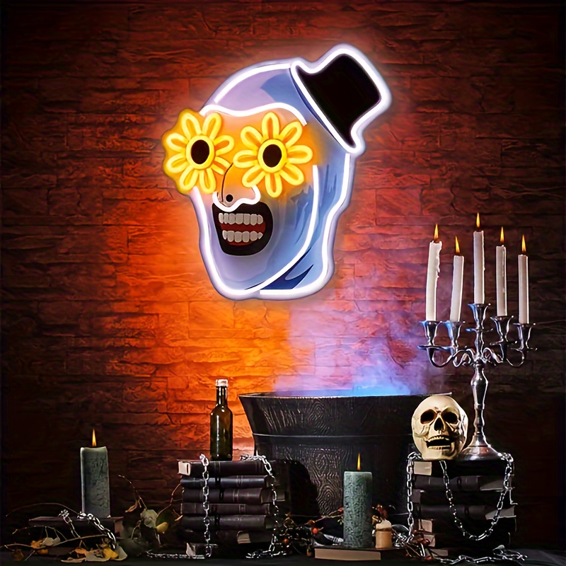 Commercial Wall Printing - Terrifier UV-gedrucktes Neonschild, Halloween-Atmosphäre, LED-Neonlicht für