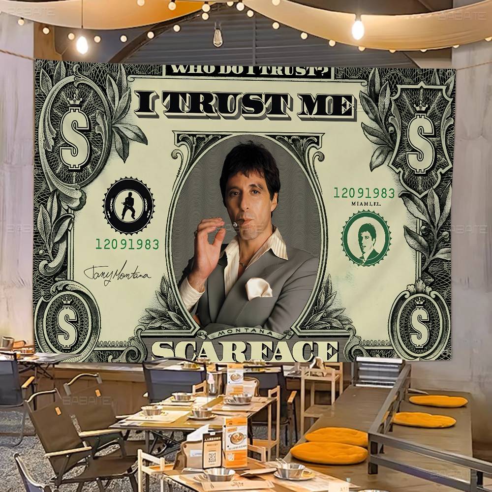 Commercial Printing Companies - Retro S-Scarface Fortschrittlicher Druck Kommerzielle Werbeflagge