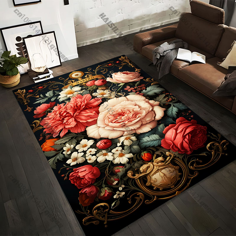 Commercial Printing And Design - 21 Größen Elegante Teppiche mit Blumenmuster