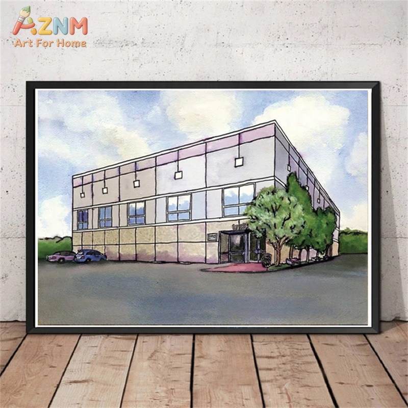 AZNM Aquarell-Leinwandbild mit – Commercial Wall Printing Bewertung und Preis