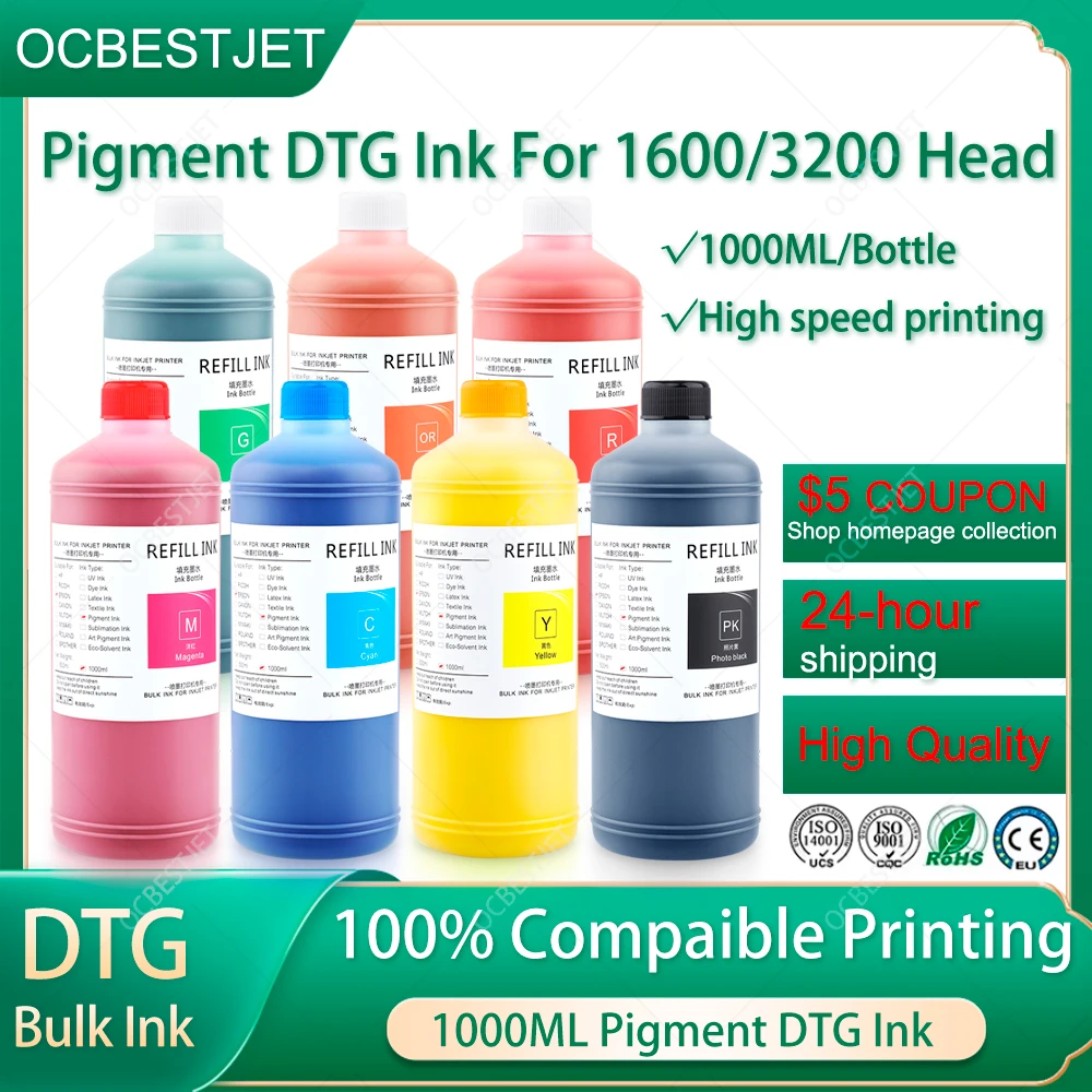 1000 ml/Flasche DTG-Tinte, Tex – Direct To Garment Ink Bewertung und Preis