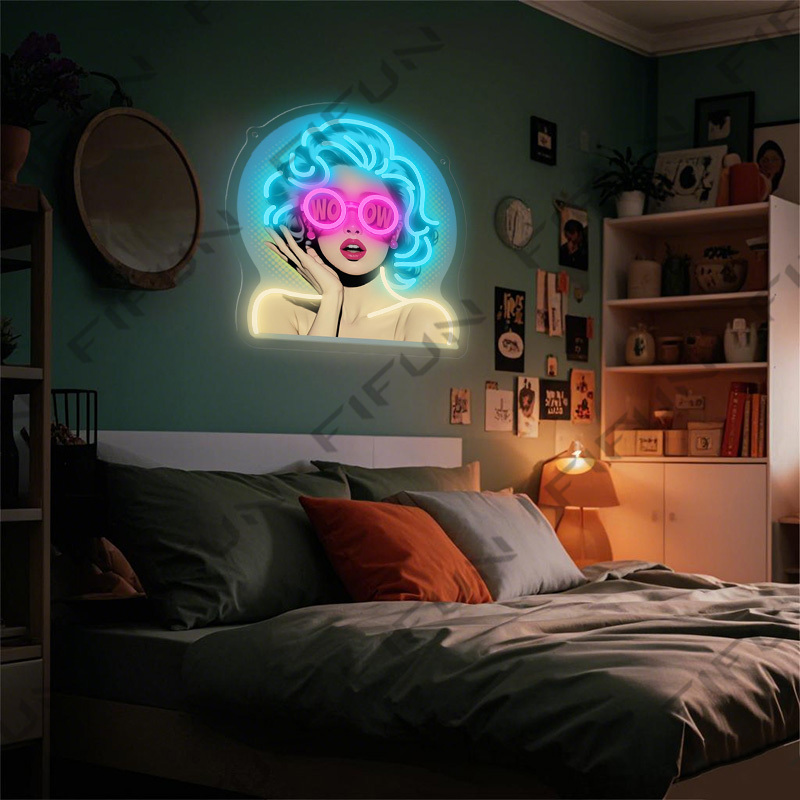WOW Curl Girl Neon-Schild UV-B – Commercial Wall Printing Bewertung und Preis